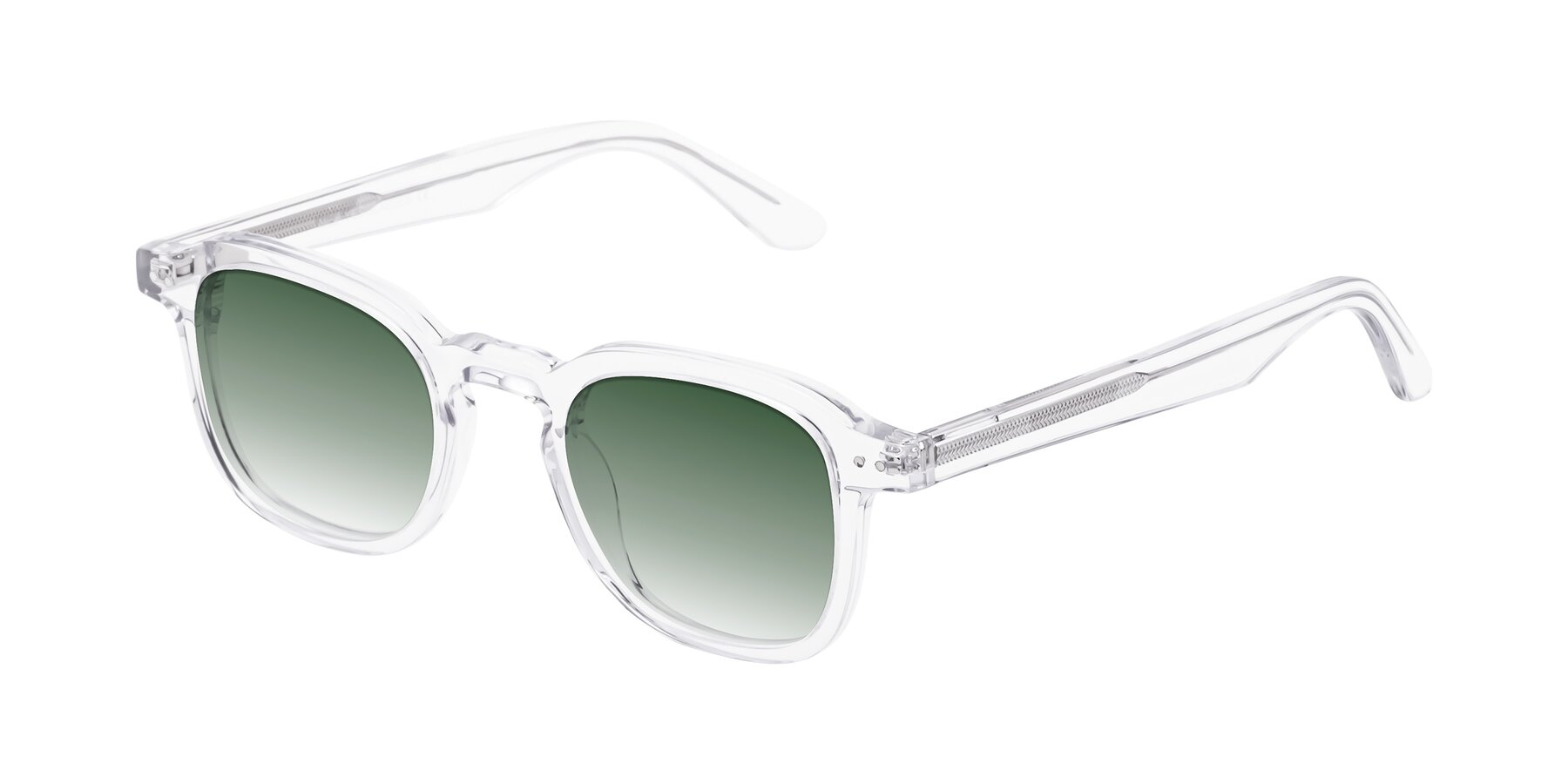 Angle of Nice in Clear with Green Gradient Lenses