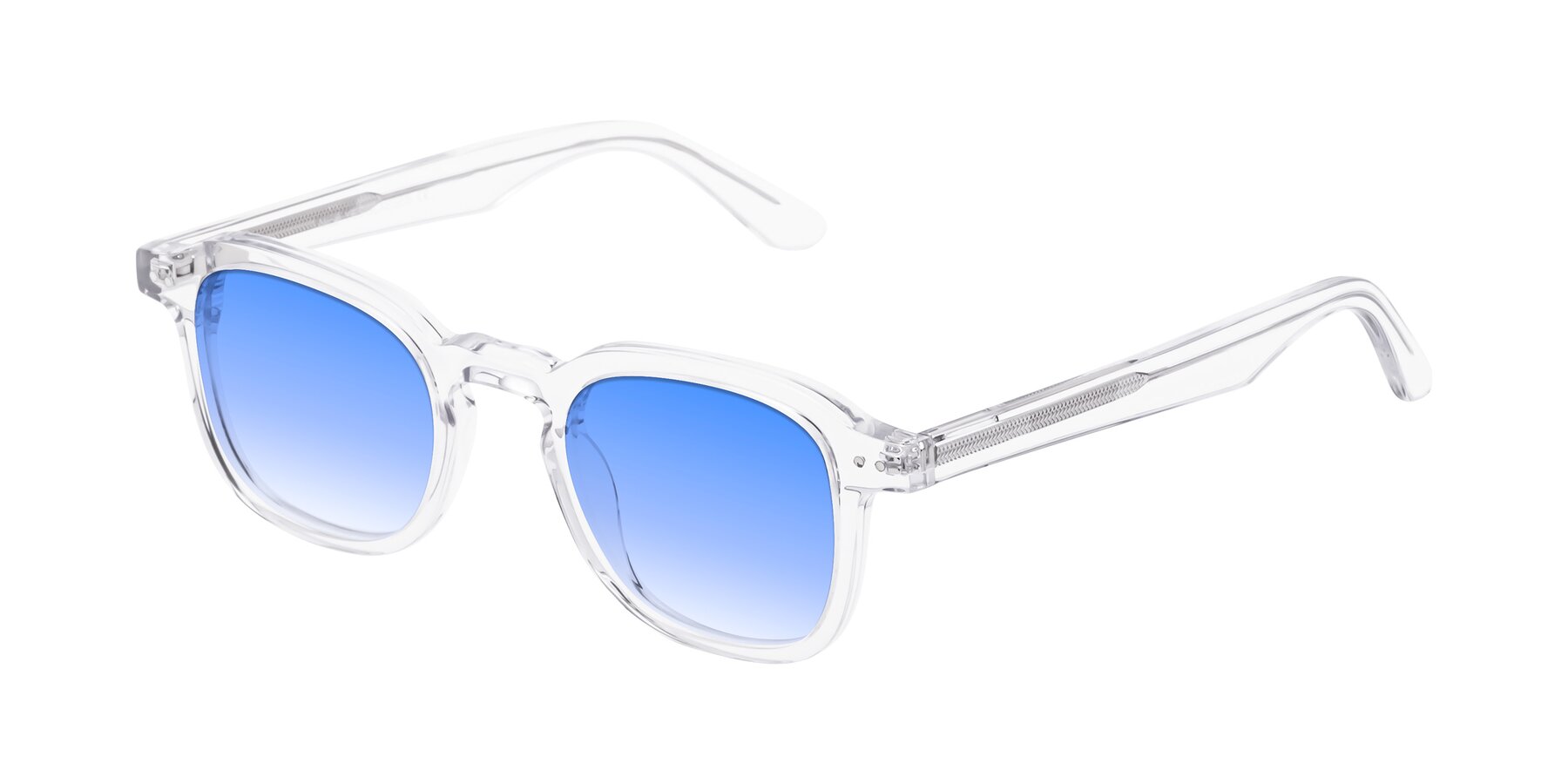 Angle of Nice in Clear with Blue Gradient Lenses