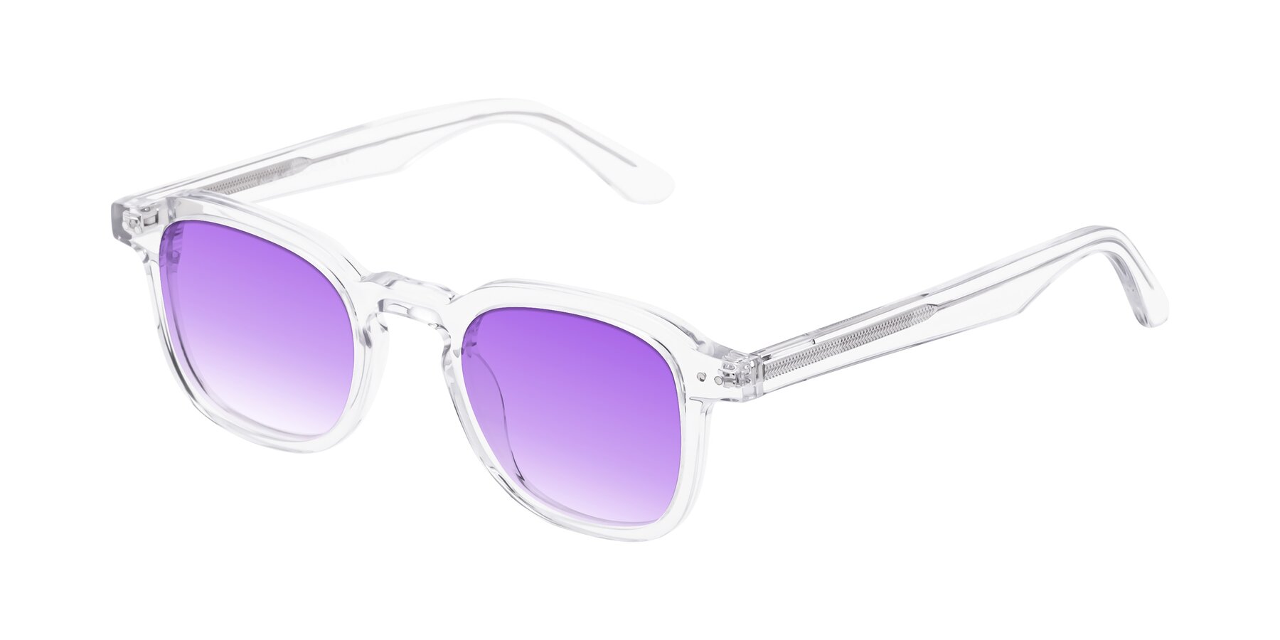 Angle of Nice in Clear with Purple Gradient Lenses