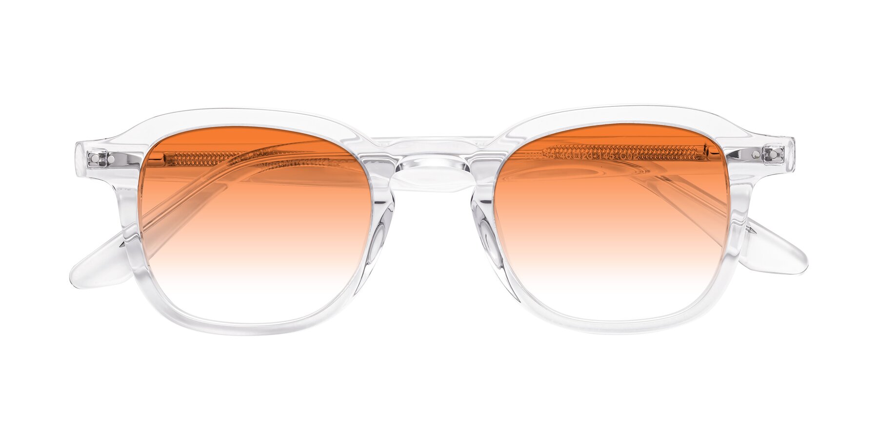 Folded Front of Nice in Clear with Orange Gradient Lenses