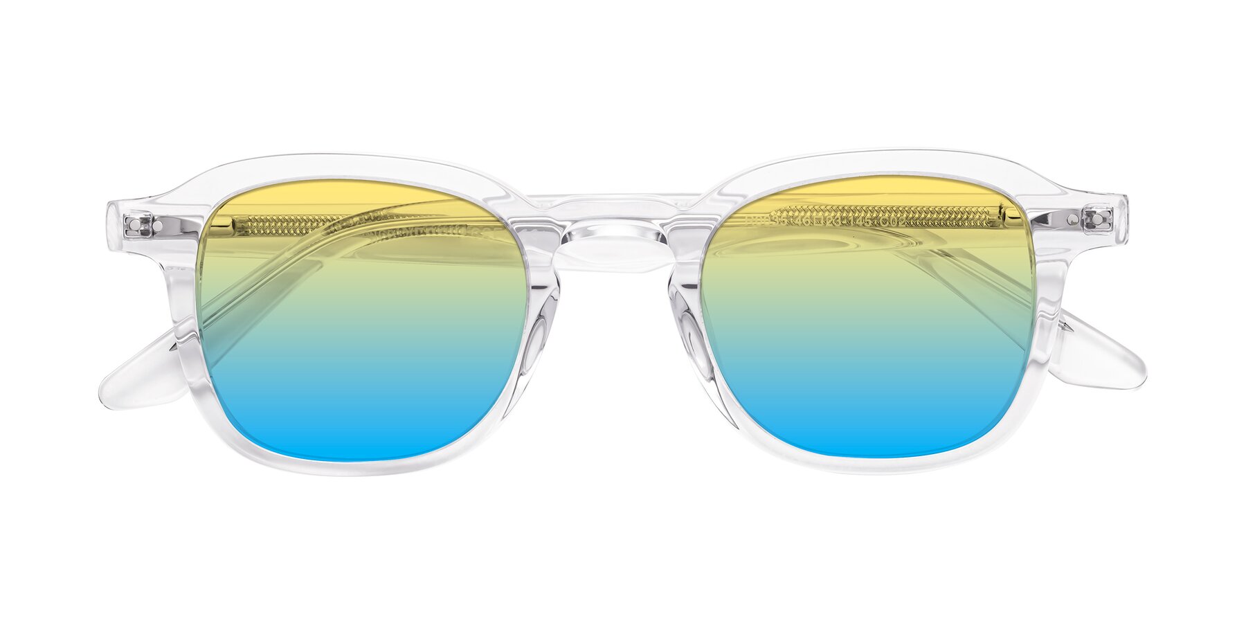 Folded Front of Nice in Clear with Yellow / Blue Gradient Lenses