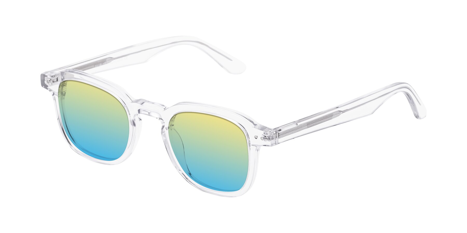 Angle of Nice in Clear with Yellow / Blue Gradient Lenses