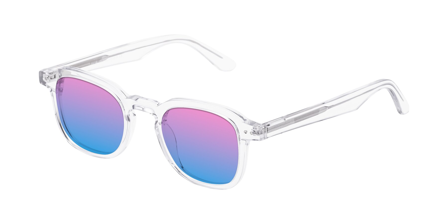 Angle of Nice in Clear with Pink / Blue Gradient Lenses
