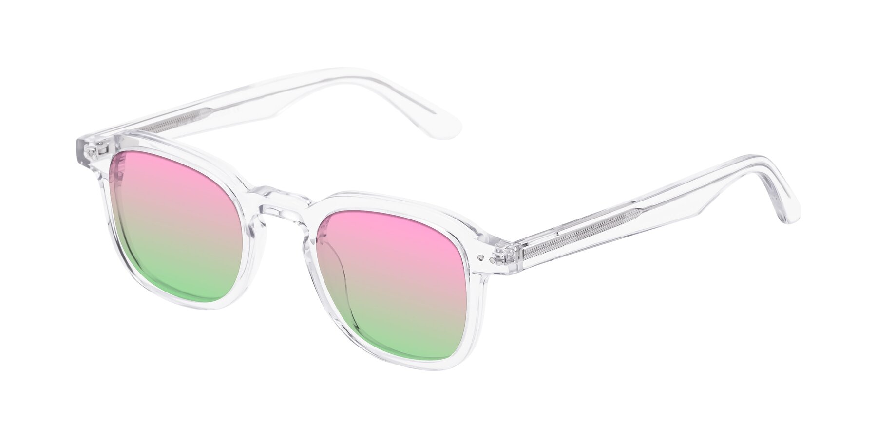 Angle of Nice in Clear with Pink / Green Gradient Lenses