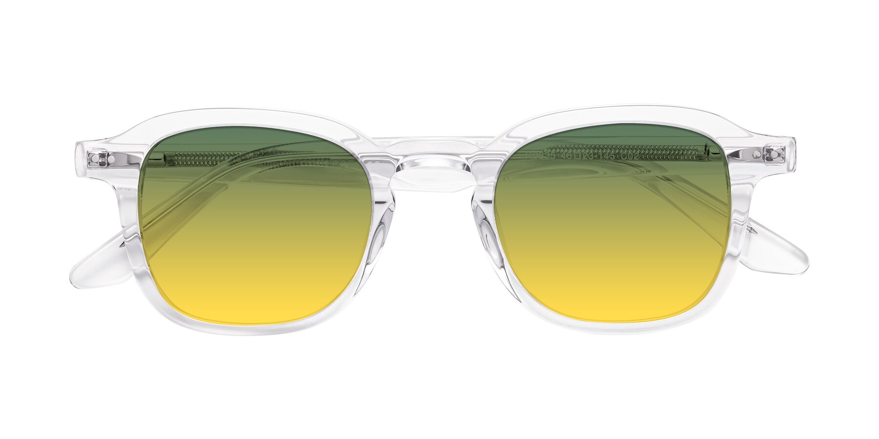 Folded Front of Nice in Clear with Green / Yellow Gradient Lenses