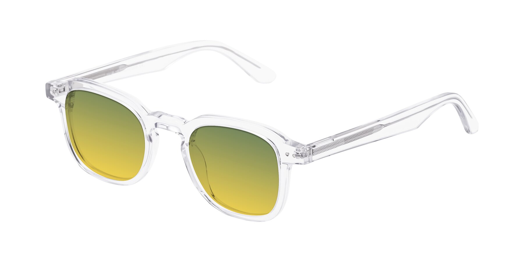 Angle of Nice in Clear with Green / Yellow Gradient Lenses