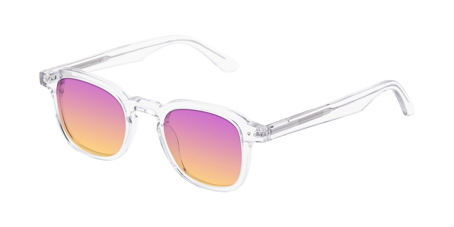 Angle of Nice in Clear with Purple / Yellow Gradient Lenses