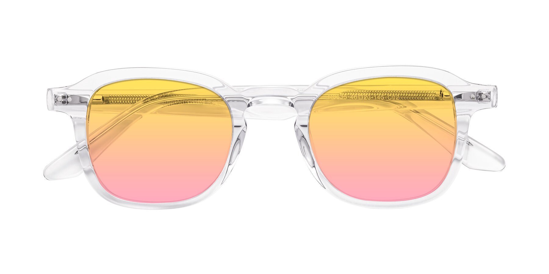 Folded Front of Nice in Clear with Yellow / Pink Gradient Lenses