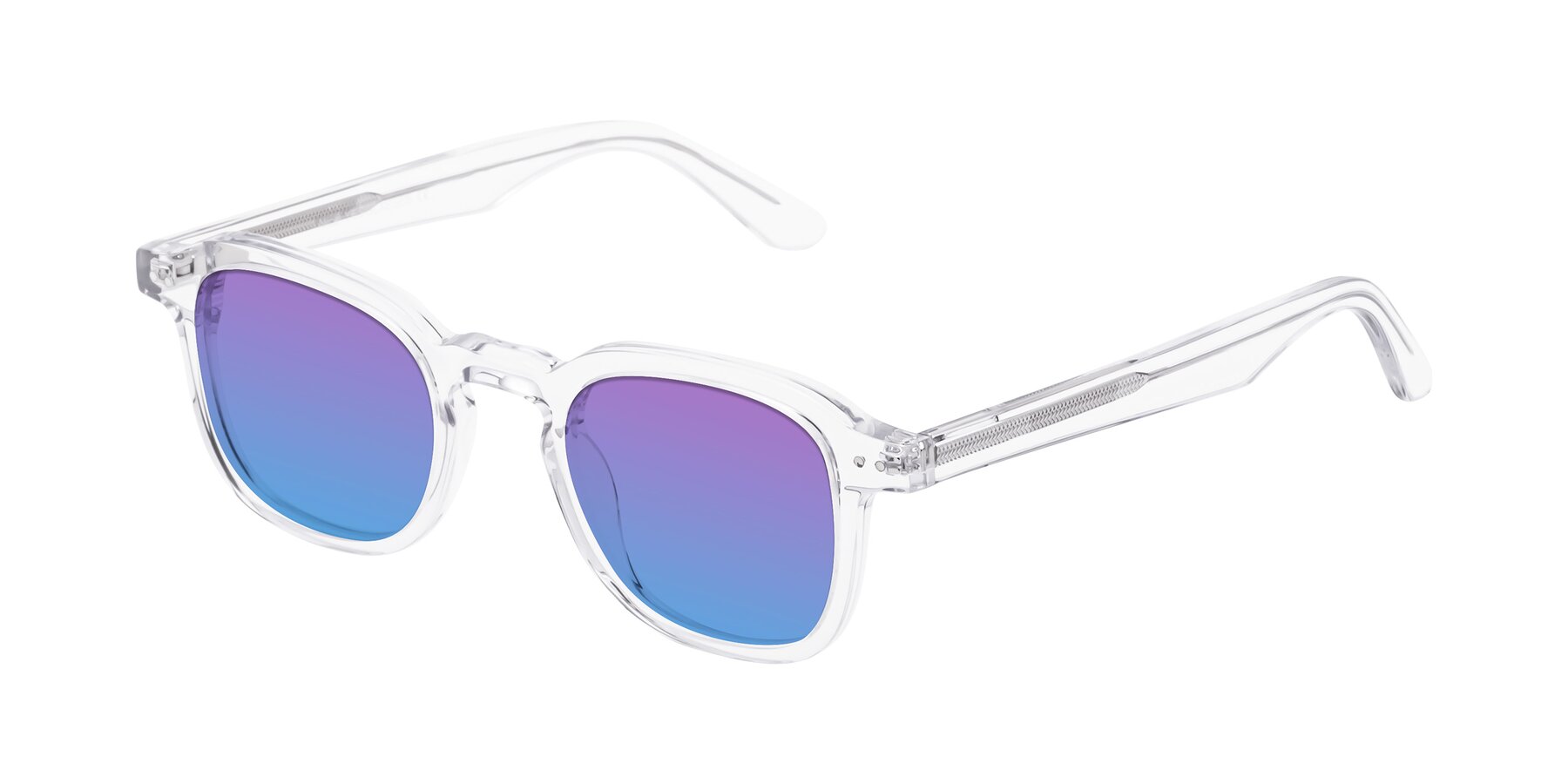 Angle of Nice in Clear with Purple / Blue Gradient Lenses