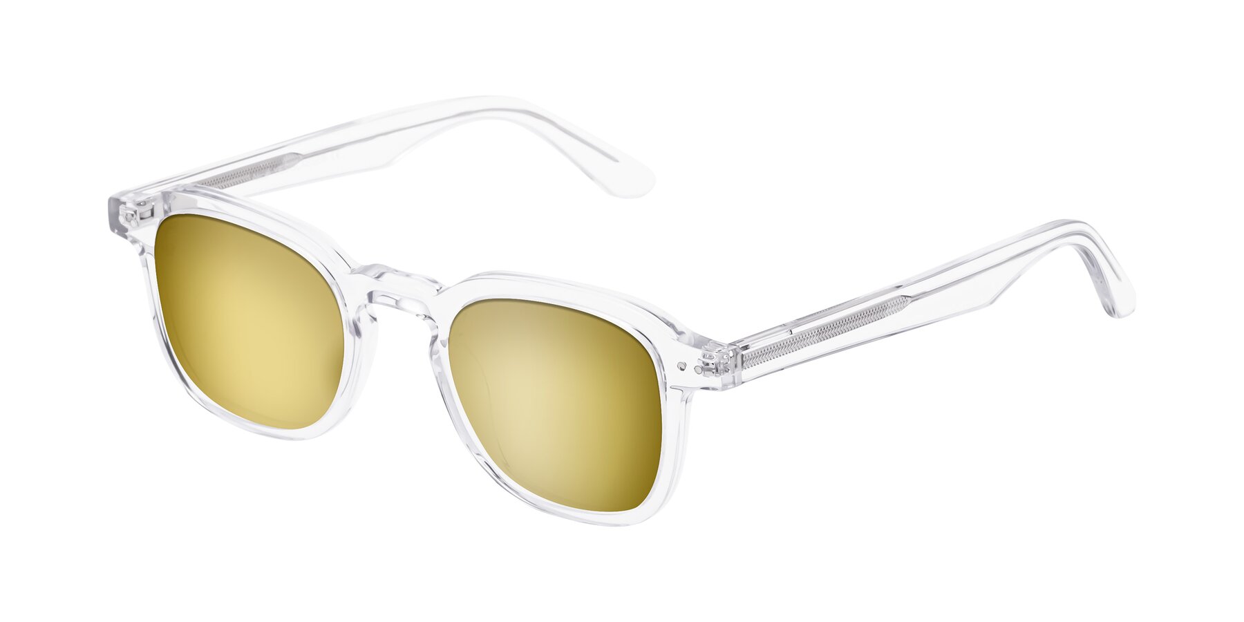 Angle of Nice in Clear with Gold Mirrored Lenses