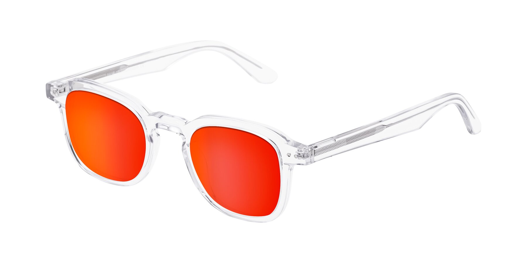 Angle of Nice in Clear with Red Gold Mirrored Lenses