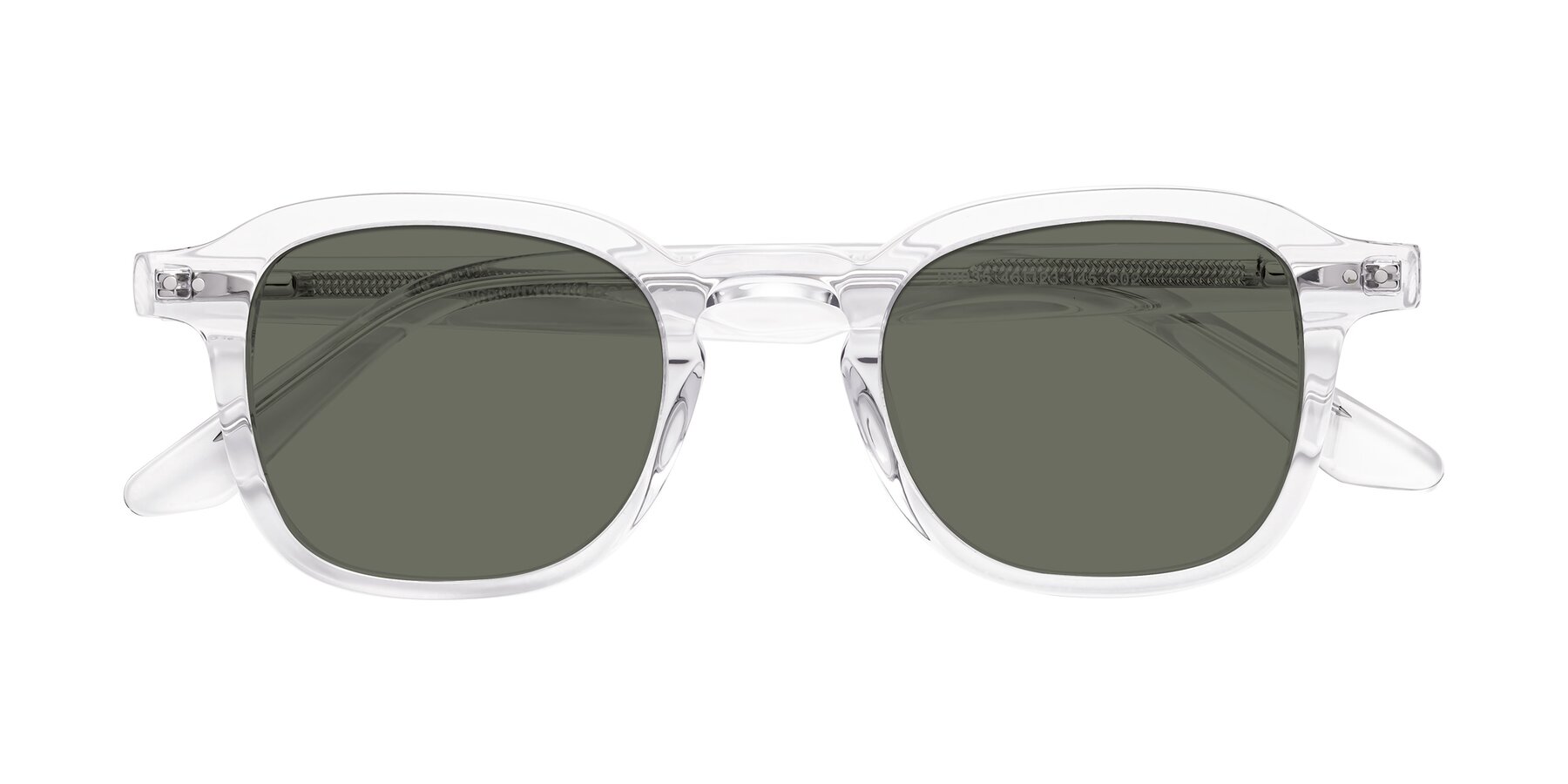Folded Front of Nice in Clear with Gray Polarized Lenses