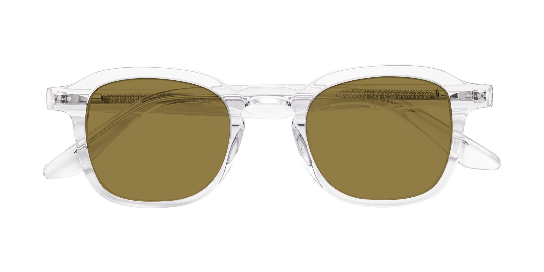 Folded Front of Nice in Clear with Brown Polarized Lenses