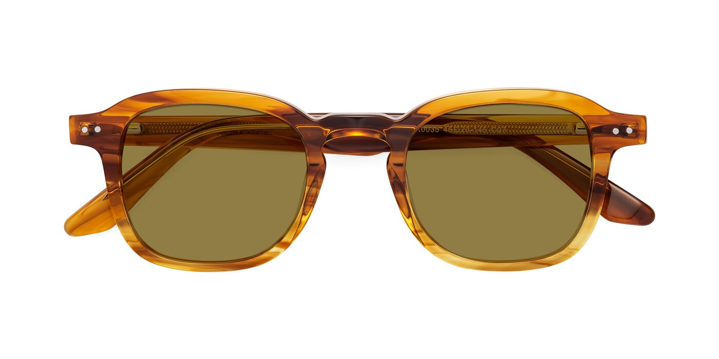 Nice - Striped Amber Polarized Sunglasses