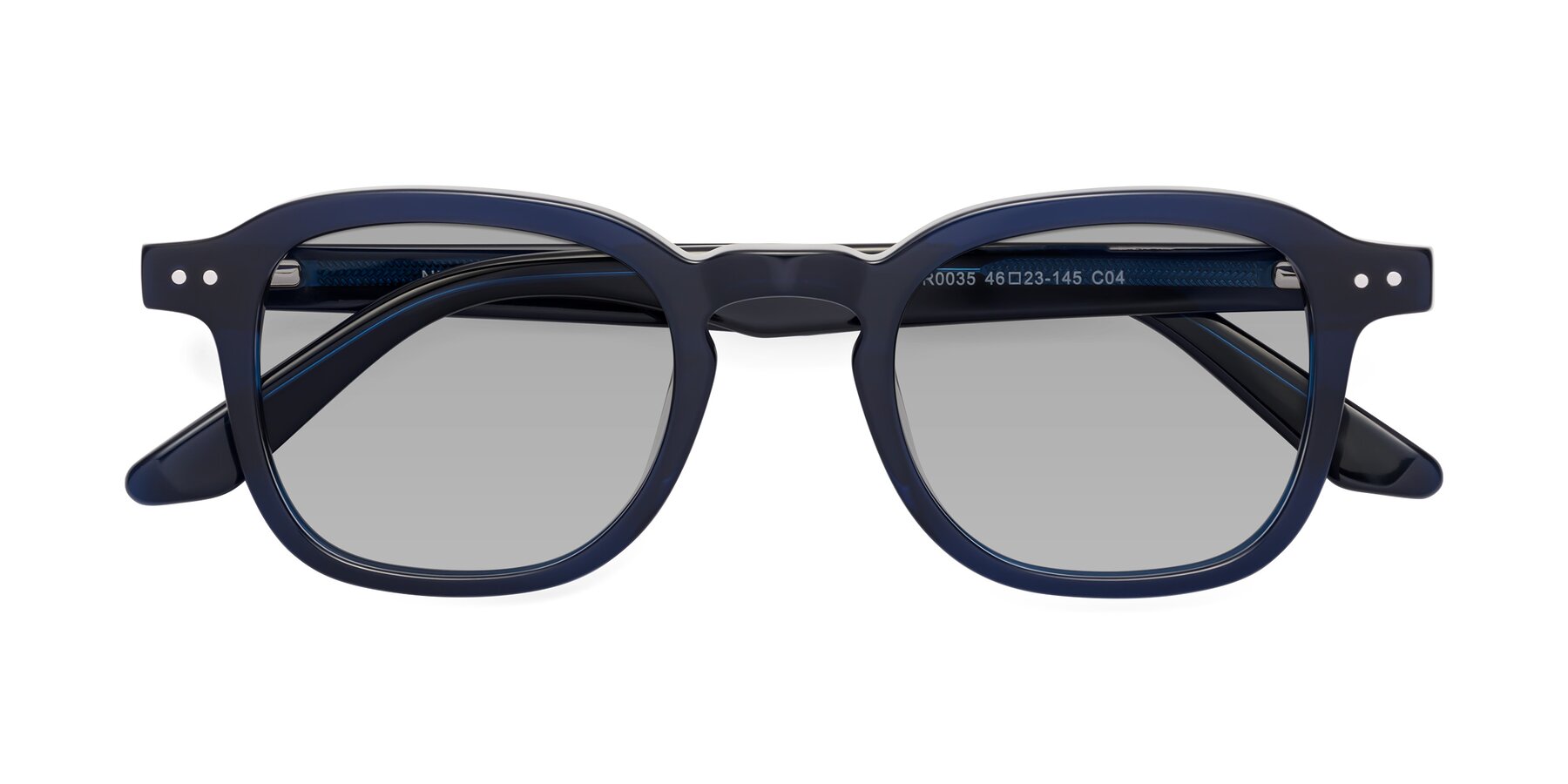 Folded Front of Nice in Deep Blue with Light Gray Tinted Lenses