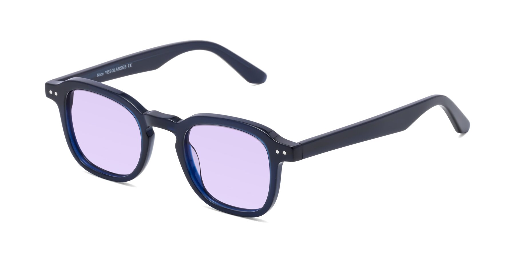 Angle of Nice in Deep Blue with Light Purple Tinted Lenses