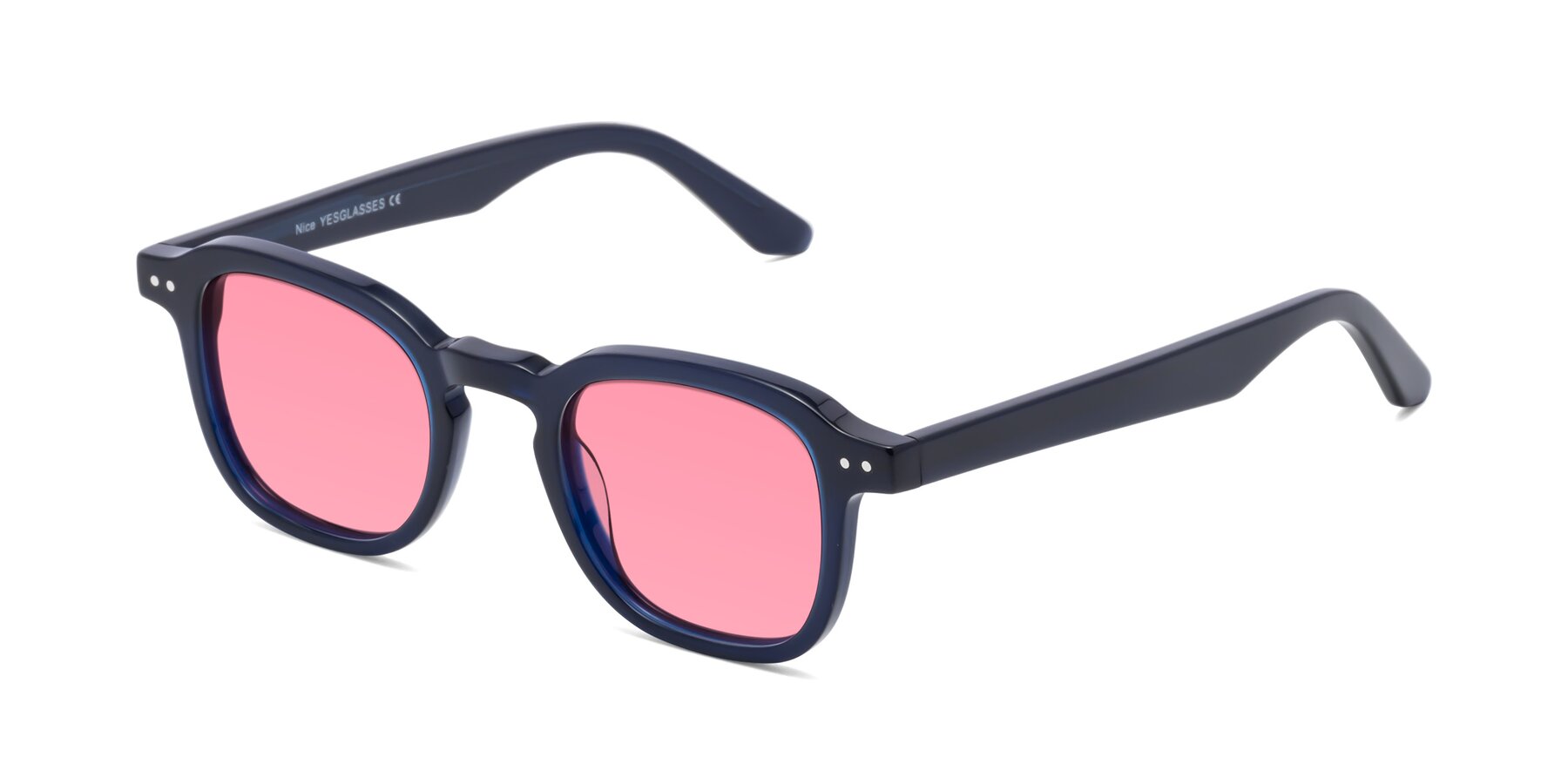 Angle of Nice in Deep Blue with Pink Tinted Lenses