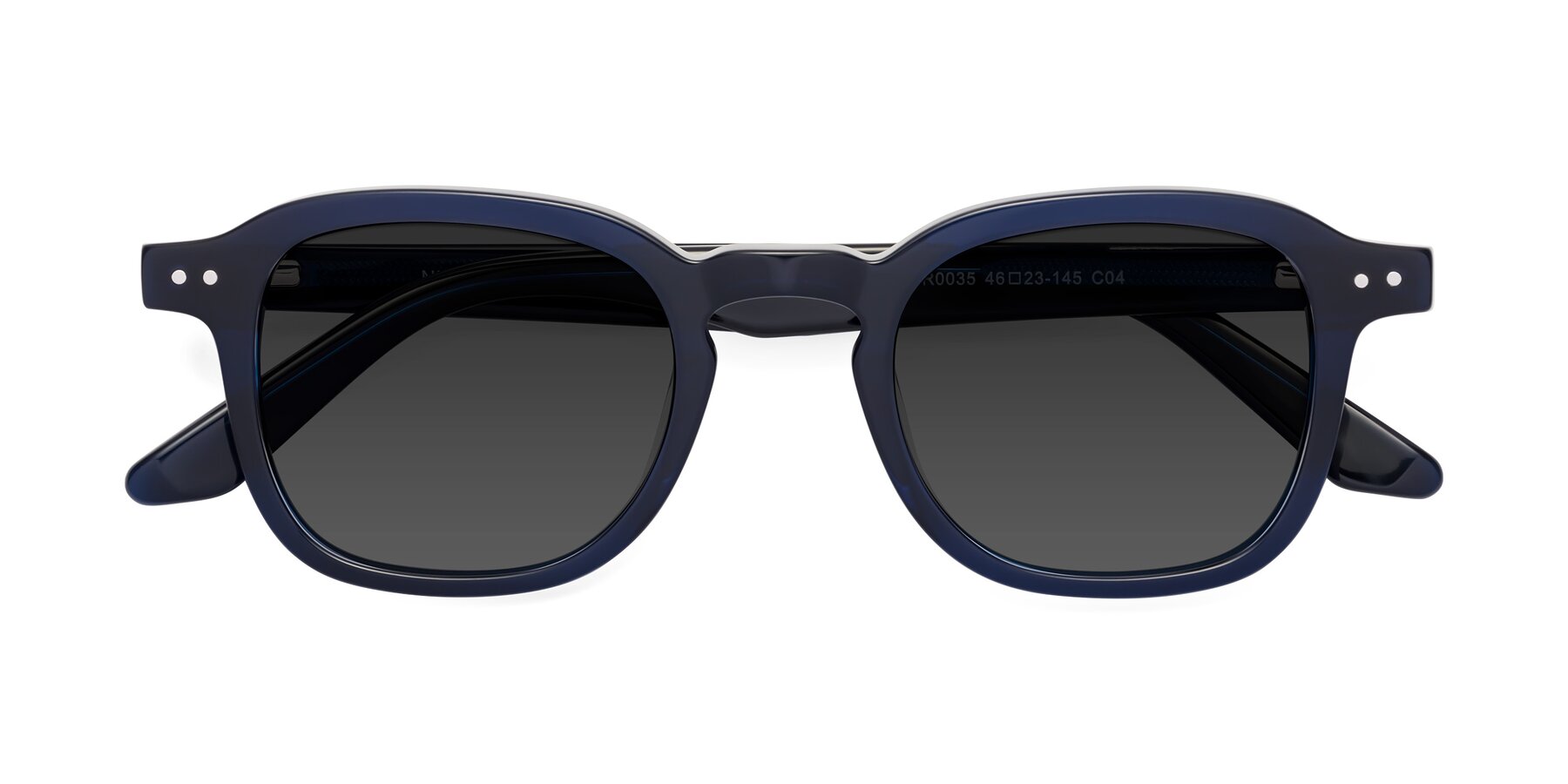 Folded Front of Nice in Deep Blue with Gray Tinted Lenses
