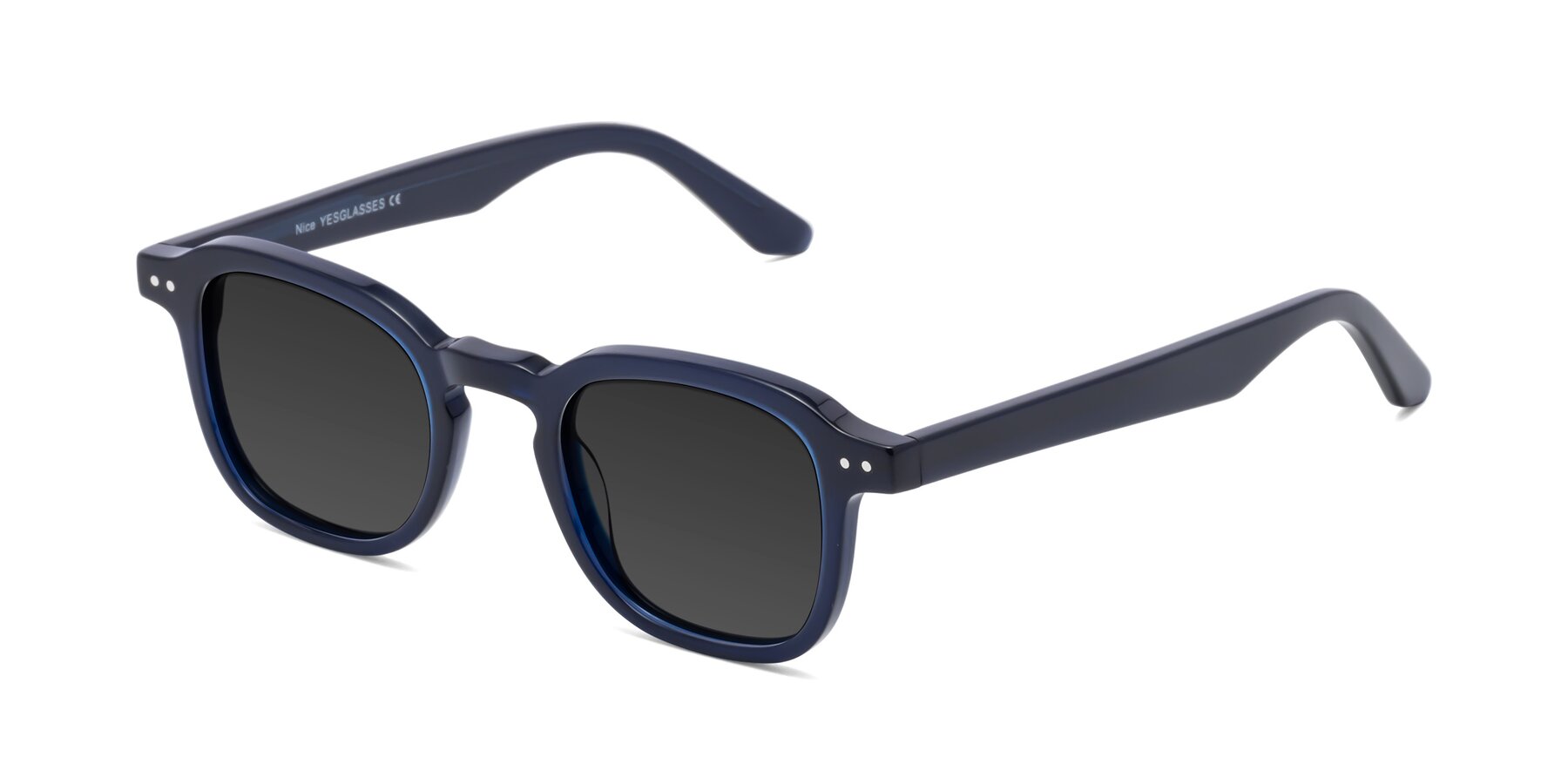 Angle of Nice in Deep Blue with Gray Tinted Lenses
