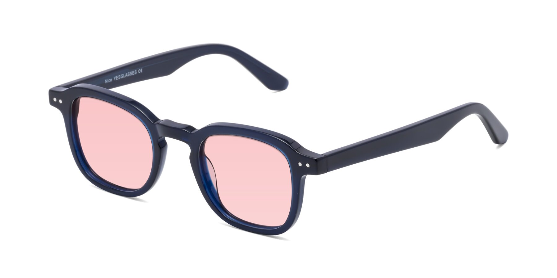 Angle of Nice in Deep Blue with Light Garnet Tinted Lenses