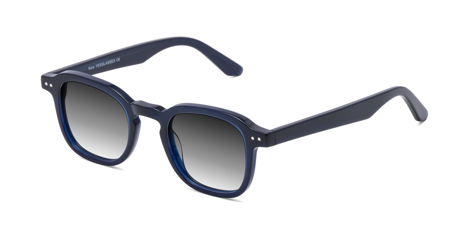 Angle of Nice in Deep Blue with Gray Gradient Lenses