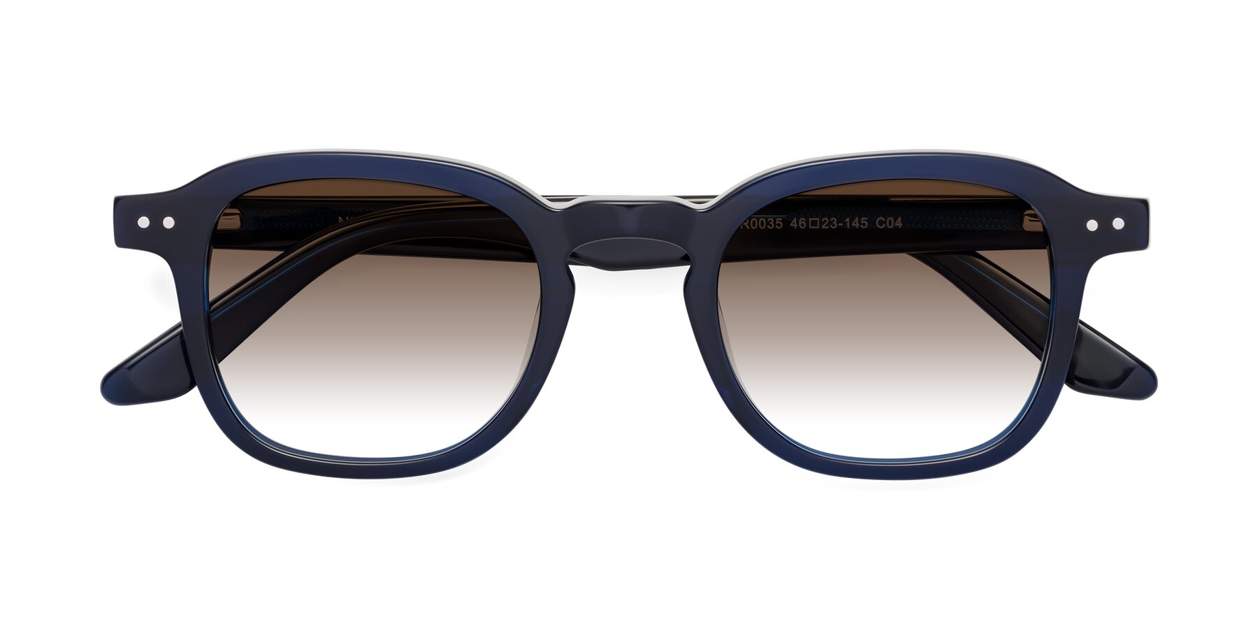 Folded Front of Nice in Deep Blue with Brown Gradient Lenses