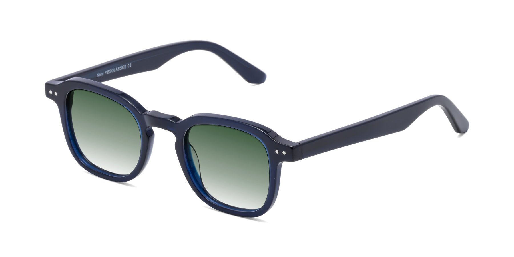 Angle of Nice in Deep Blue with Green Gradient Lenses