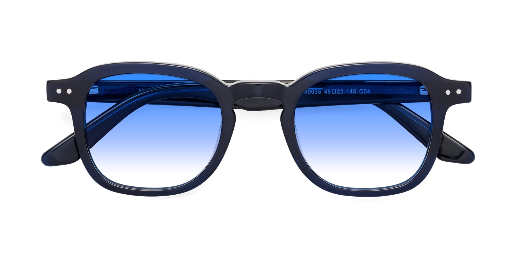 Folded Front of Nice in Deep Blue with Blue Gradient Lenses