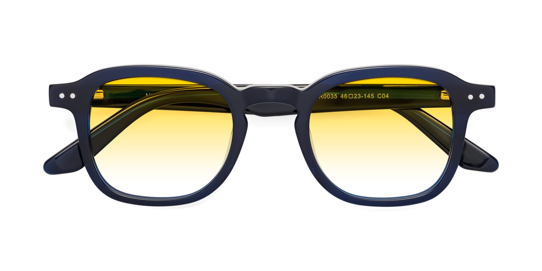 Folded Front of Nice in Deep Blue with Yellow Gradient Lenses