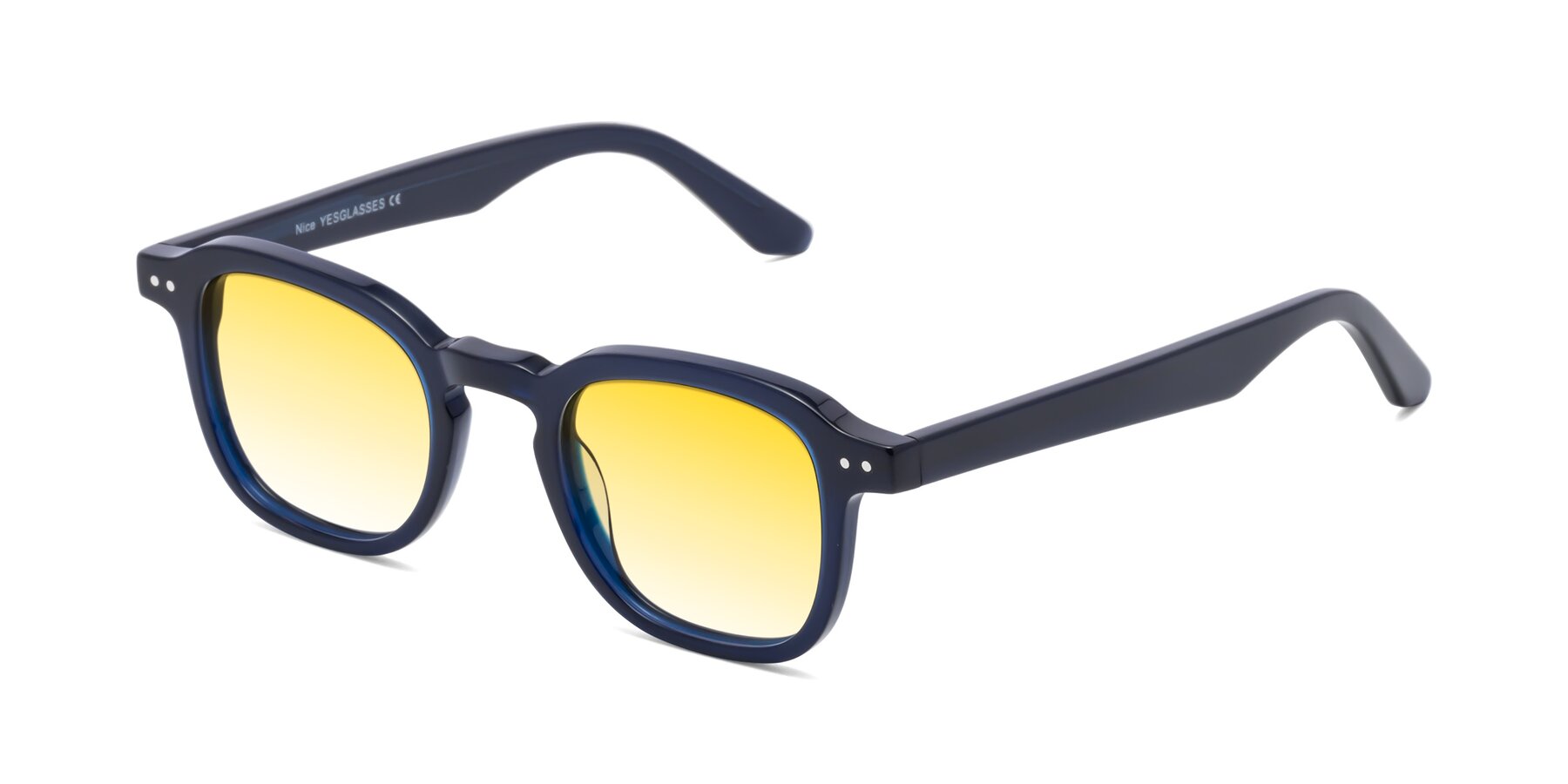 Angle of Nice in Deep Blue with Yellow Gradient Lenses