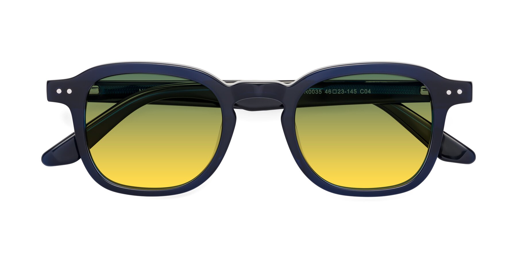 Folded Front of Nice in Deep Blue with Green / Yellow Gradient Lenses