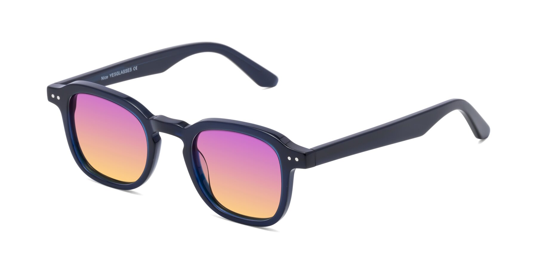 Angle of Nice in Deep Blue with Purple / Yellow Gradient Lenses