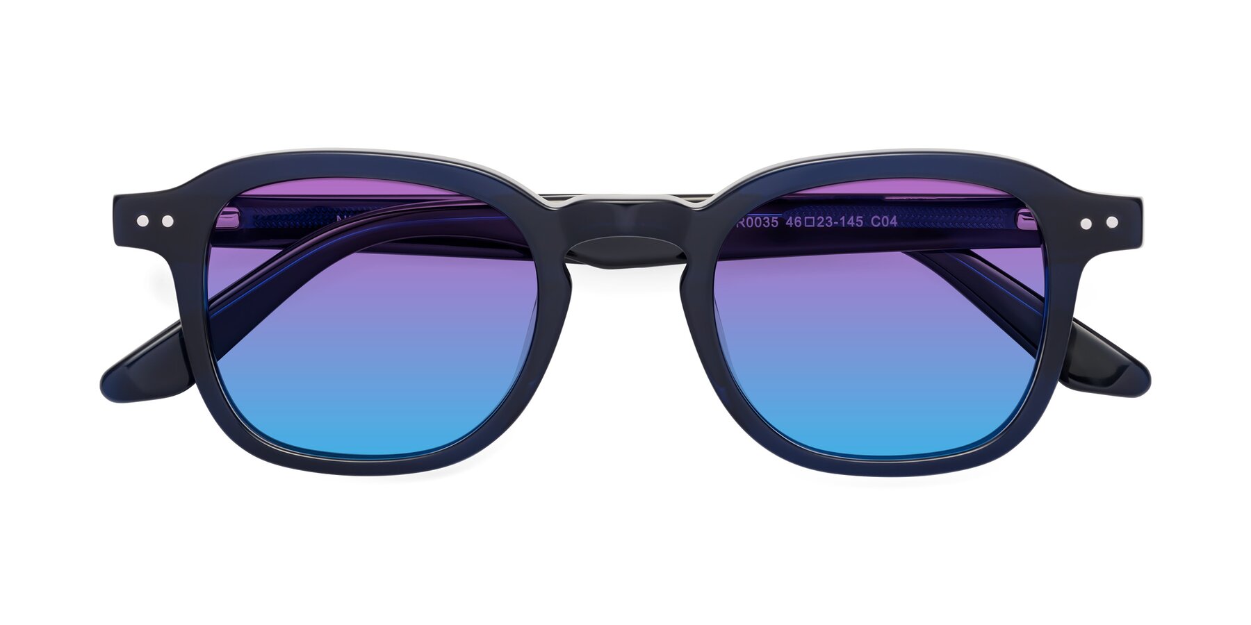 Folded Front of Nice in Deep Blue with Purple / Blue Gradient Lenses