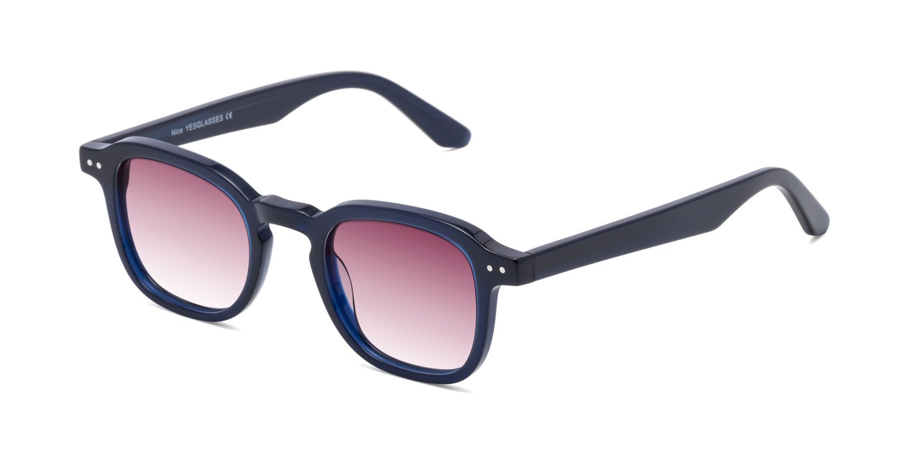 Angle of Nice in Deep Blue with Wine Gradient Lenses