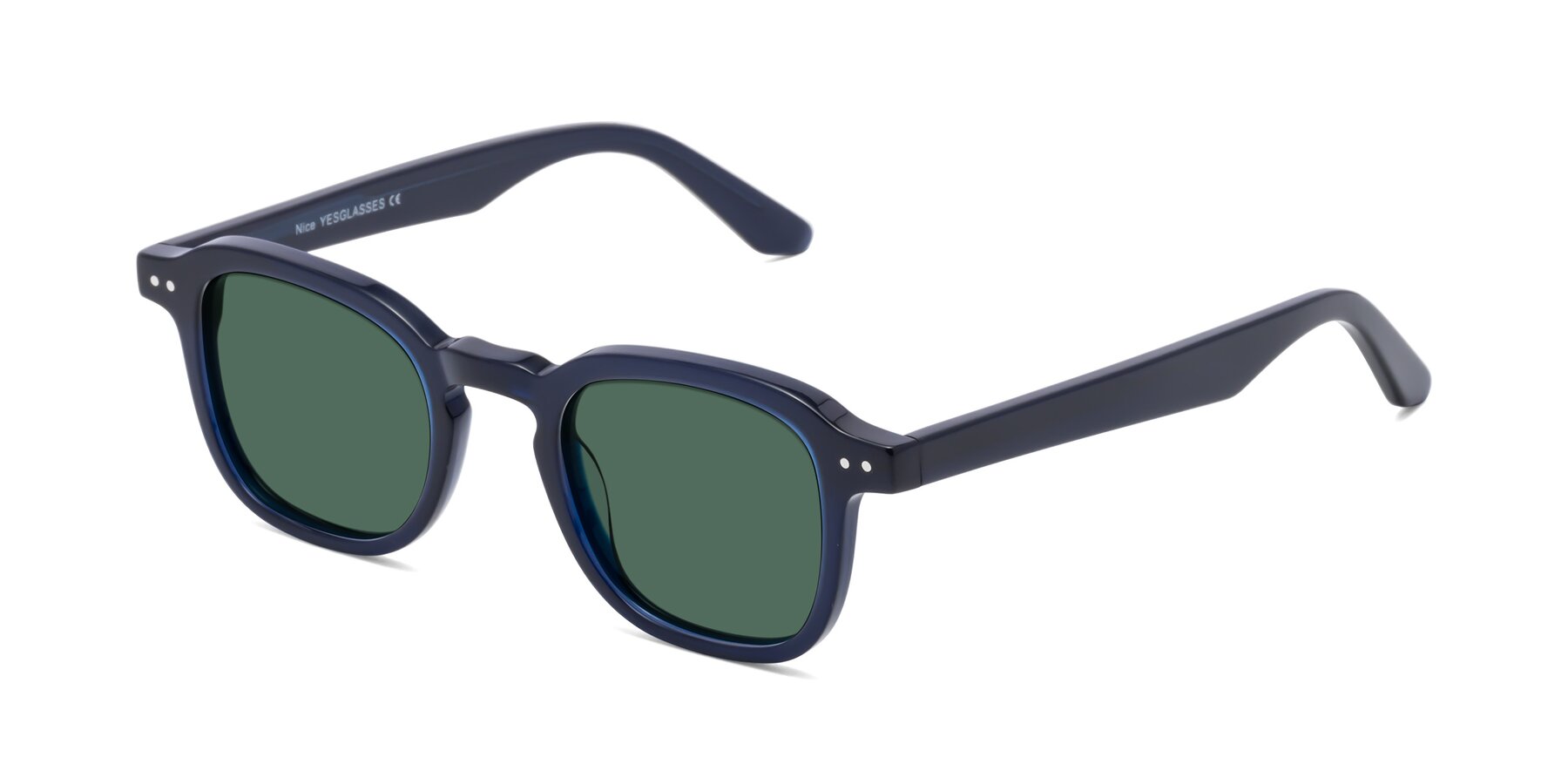 Angle of Nice in Deep Blue with Green Polarized Lenses