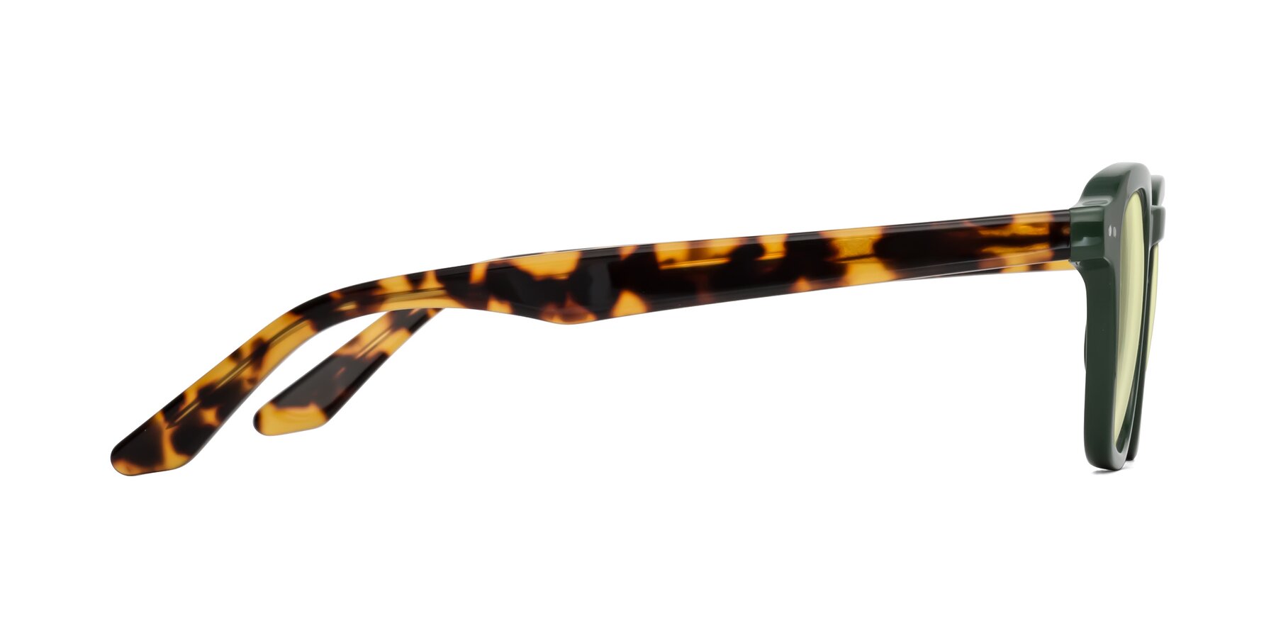 Side of Nice in Seaweed-Tortoise with Light Yellow Tinted Lenses