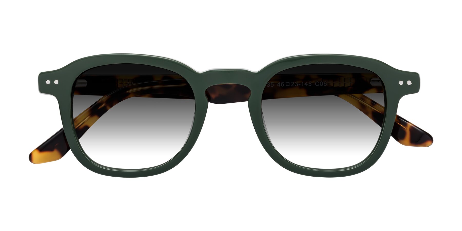 Folded Front of Nice in Seaweed-Tortoise with Gray Gradient Lenses