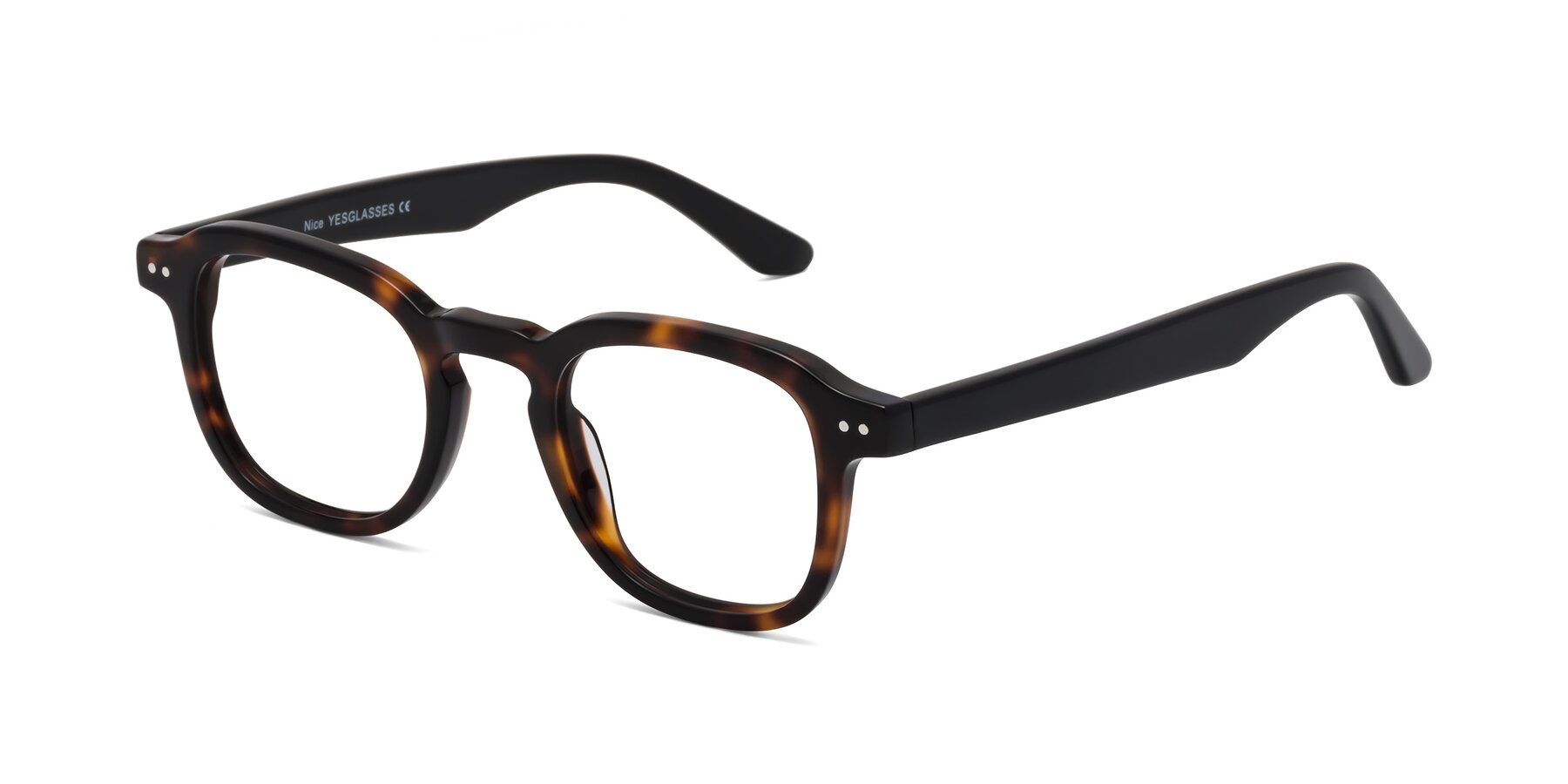 Angle of Nice in Tortoise-Black with Clear Eyeglass Lenses