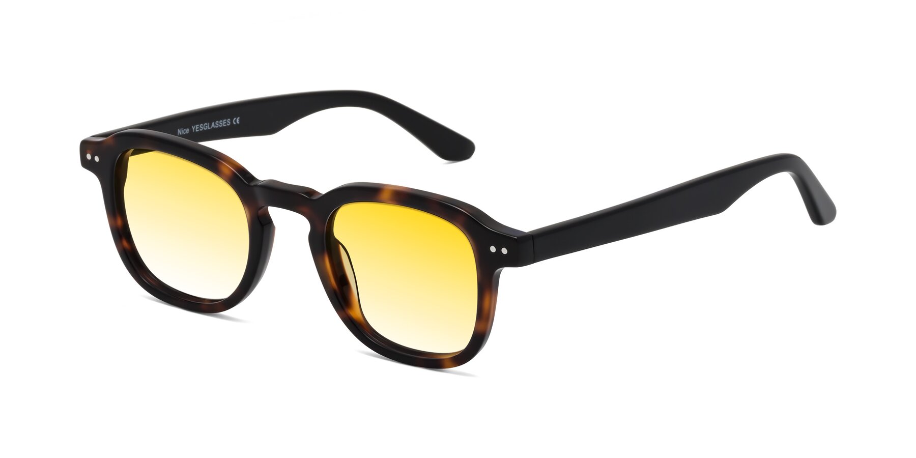 Angle of Nice in Tortoise-Black with Yellow Gradient Lenses