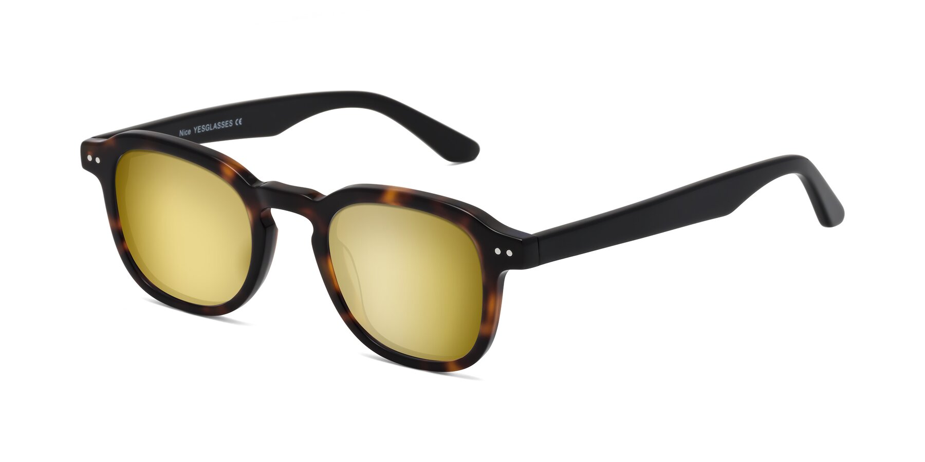 Angle of Nice in Tortoise-Black with Gold Mirrored Lenses