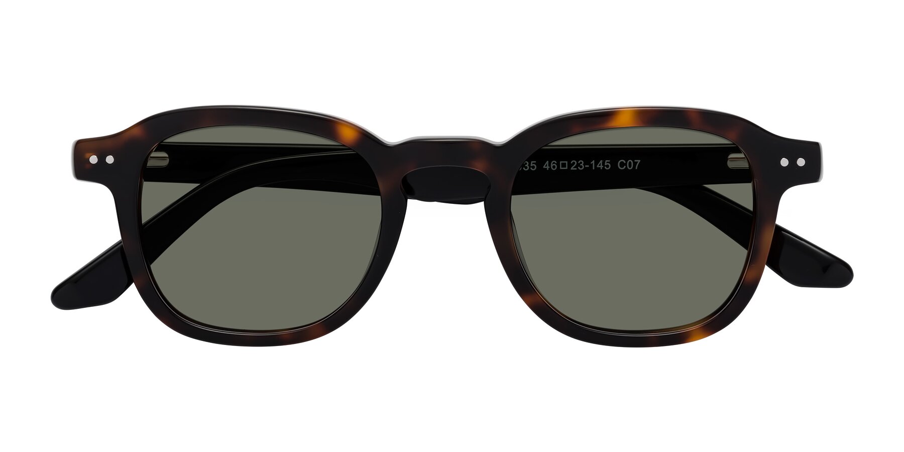 Folded Front of Nice in Tortoise-Black with Gray Polarized Lenses