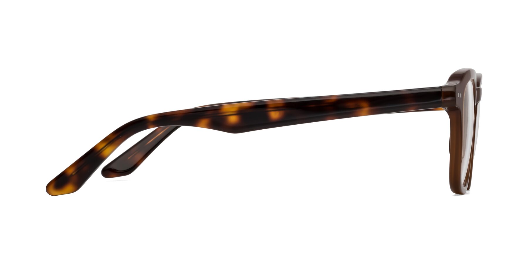 Side of Nice in Brown-Tortoise with Clear Blue Light Blocking Lenses