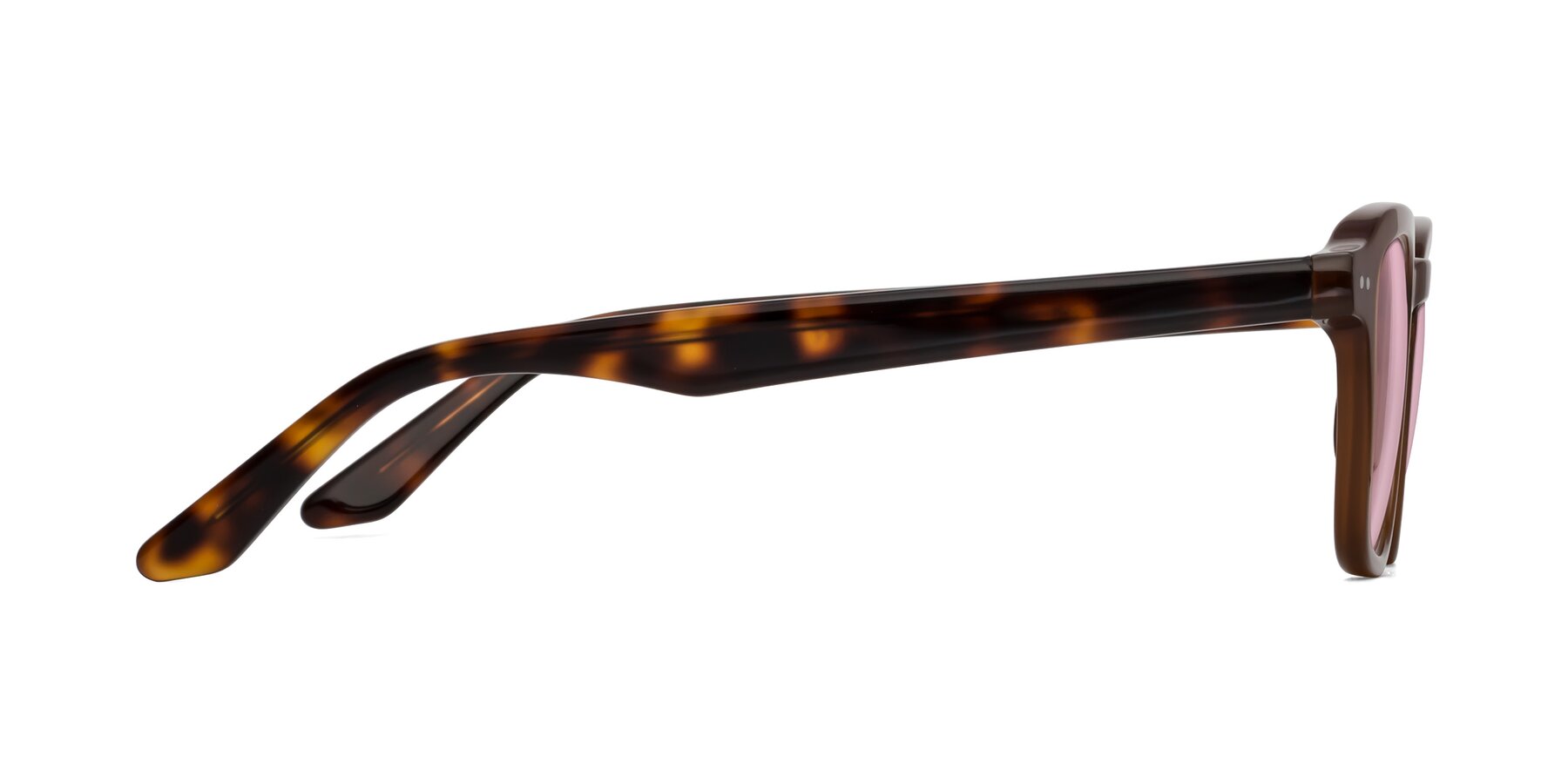 Side of Nice in Brown-Tortoise with Light Pink Tinted Lenses