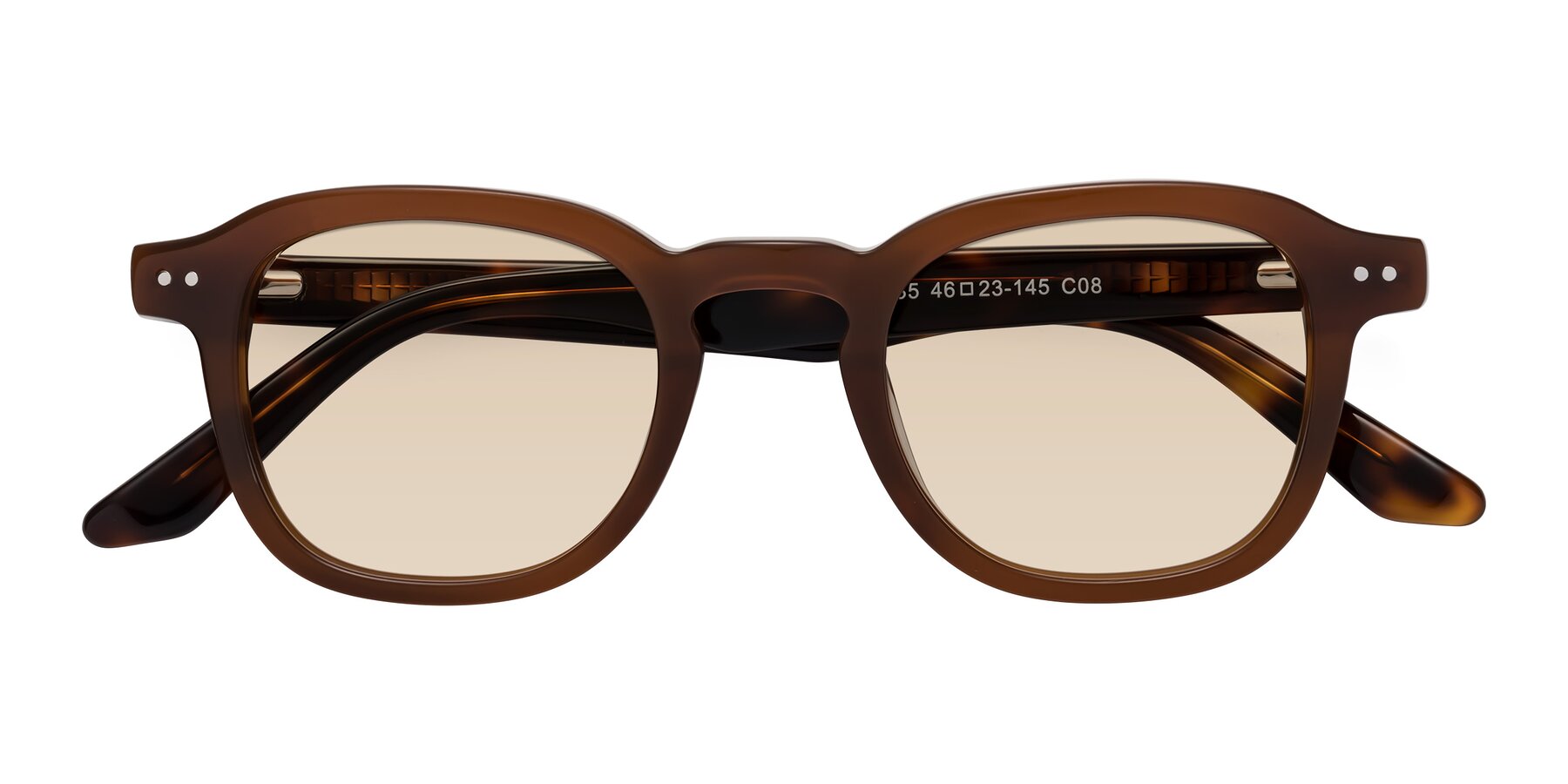 Folded Front of Nice in Brown-Tortoise with Light Brown Tinted Lenses