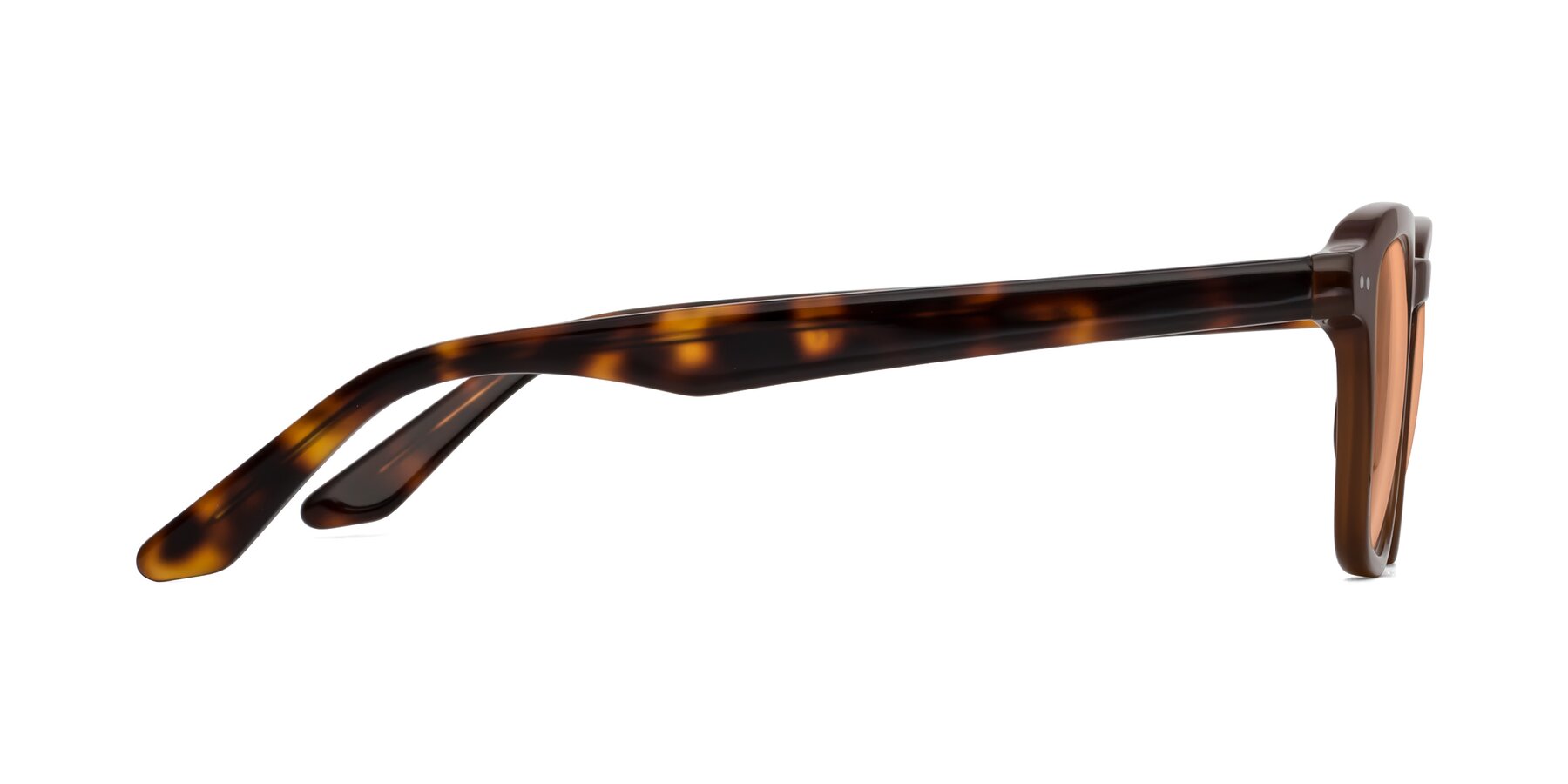 Side of Nice in Brown-Tortoise with Light Orange Tinted Lenses