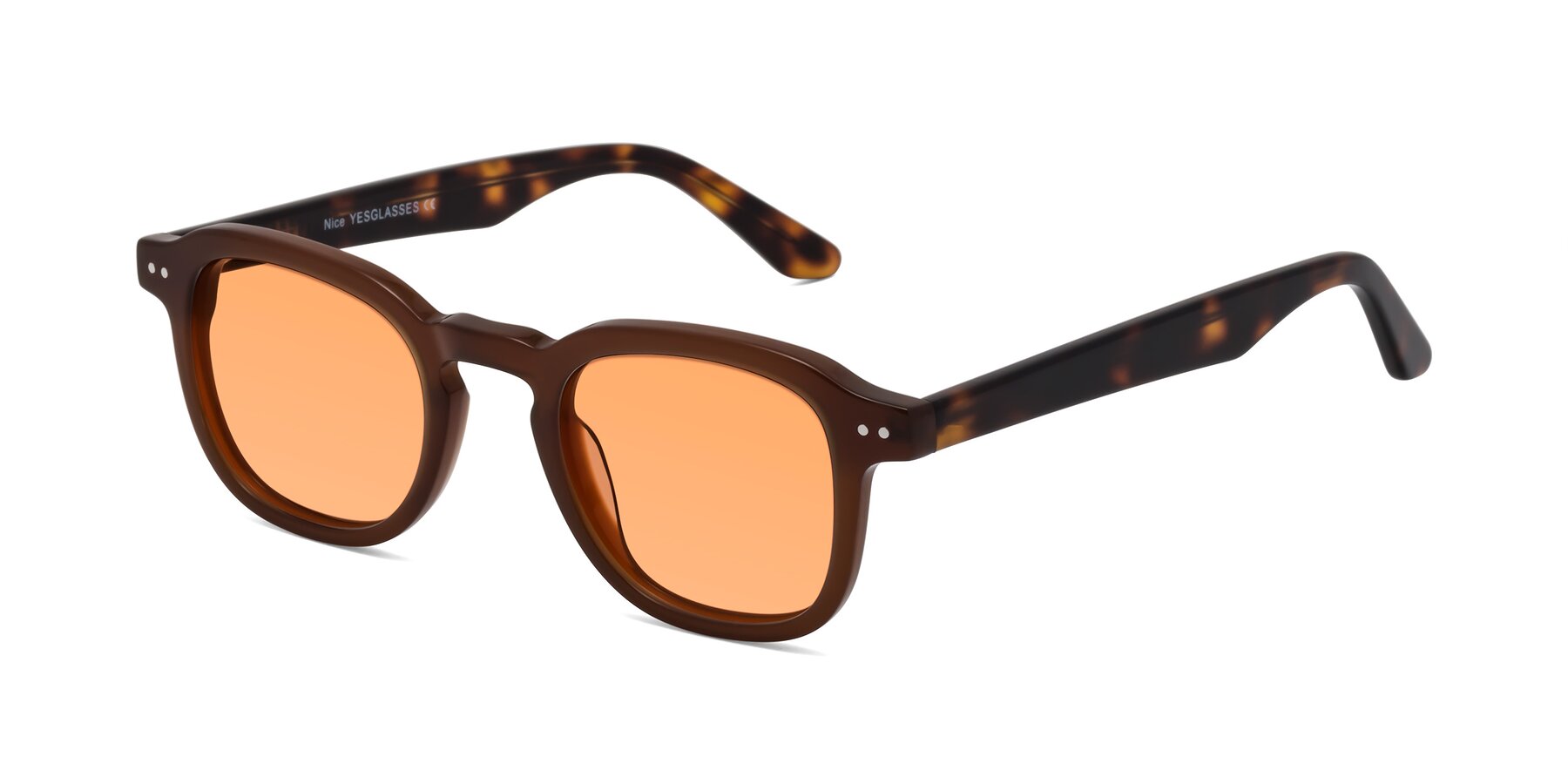 Angle of Nice in Brown-Tortoise with Medium Orange Tinted Lenses