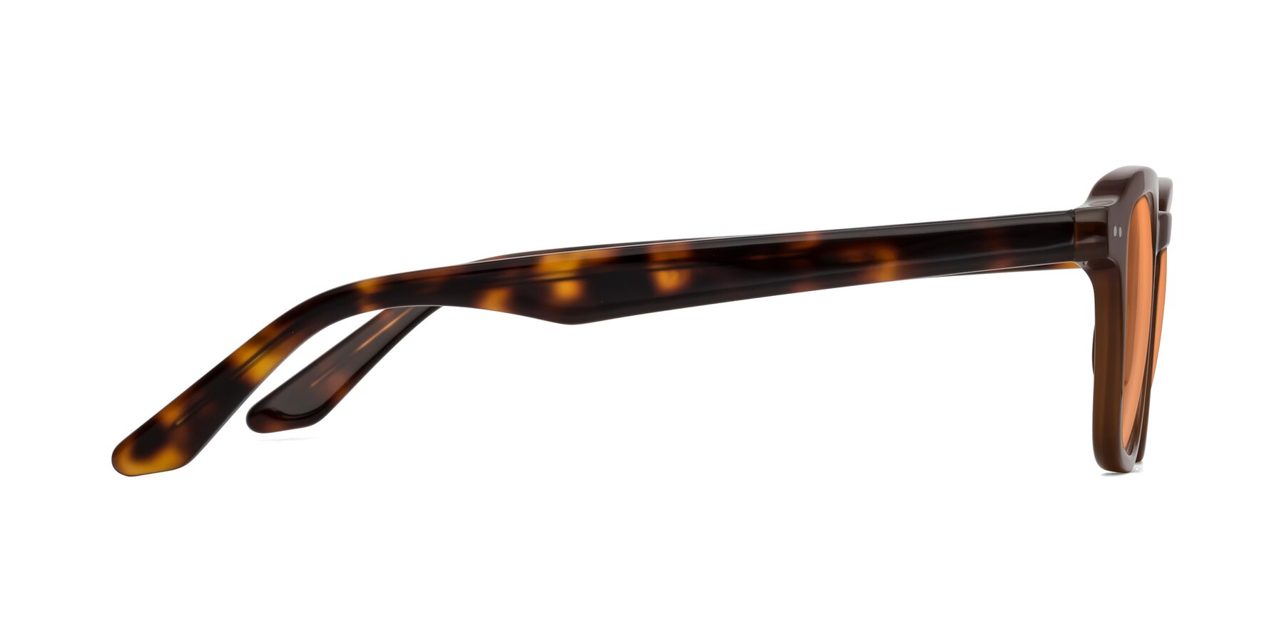 Side of Nice in Brown-Tortoise with Medium Orange Tinted Lenses