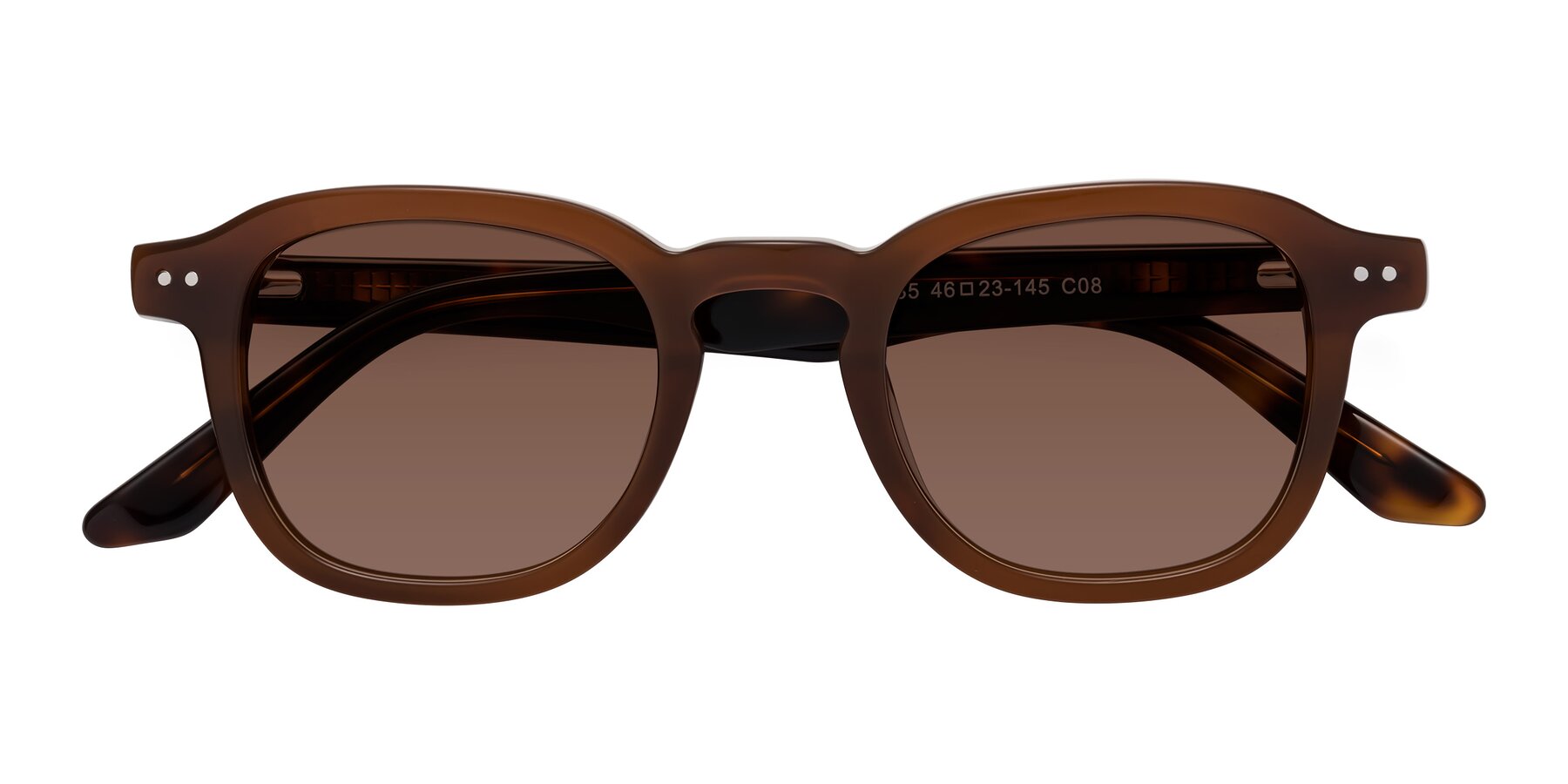 Folded Front of Nice in Brown-Tortoise with Brown Tinted Lenses