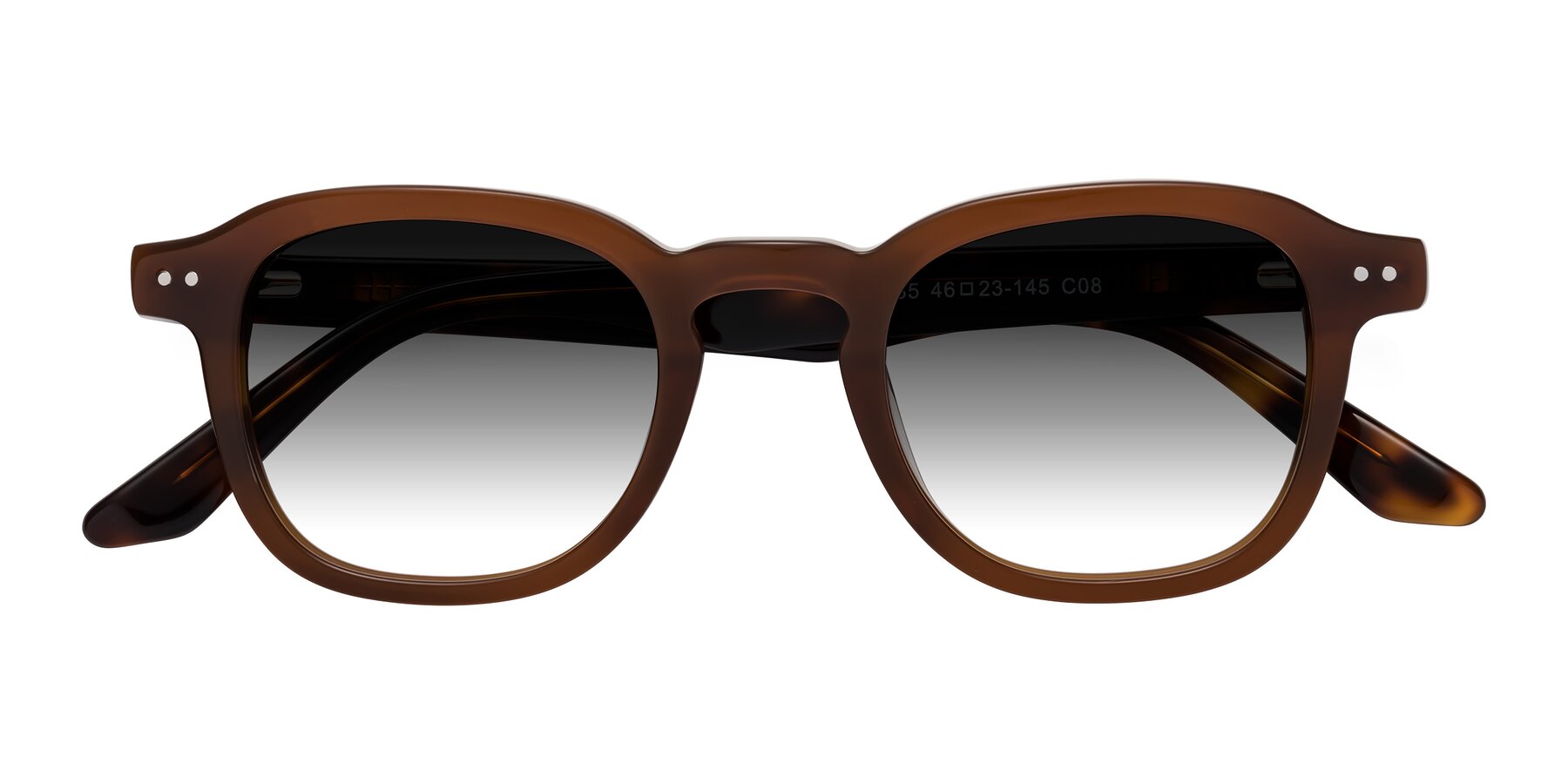 Folded Front of Nice in Brown-Tortoise with Gray Gradient Lenses