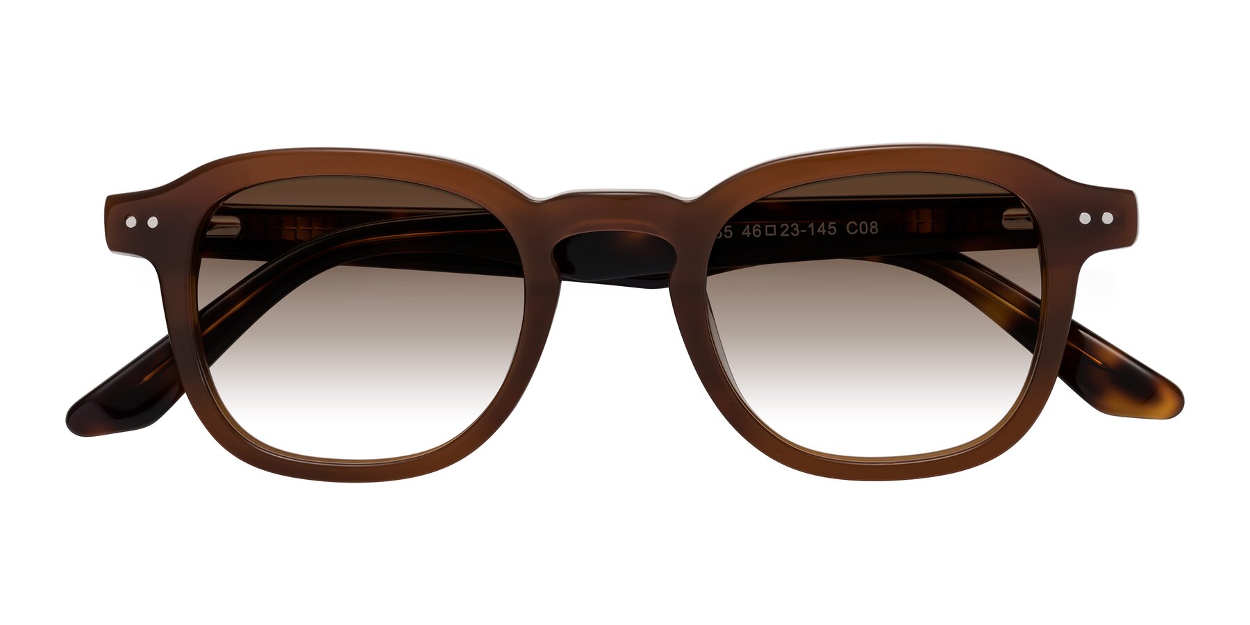 Folded Front of Nice in Brown-Tortoise with Brown Gradient Lenses